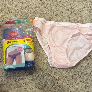 Hanes 6 pack Cotton Bikini Panties NEW size 6